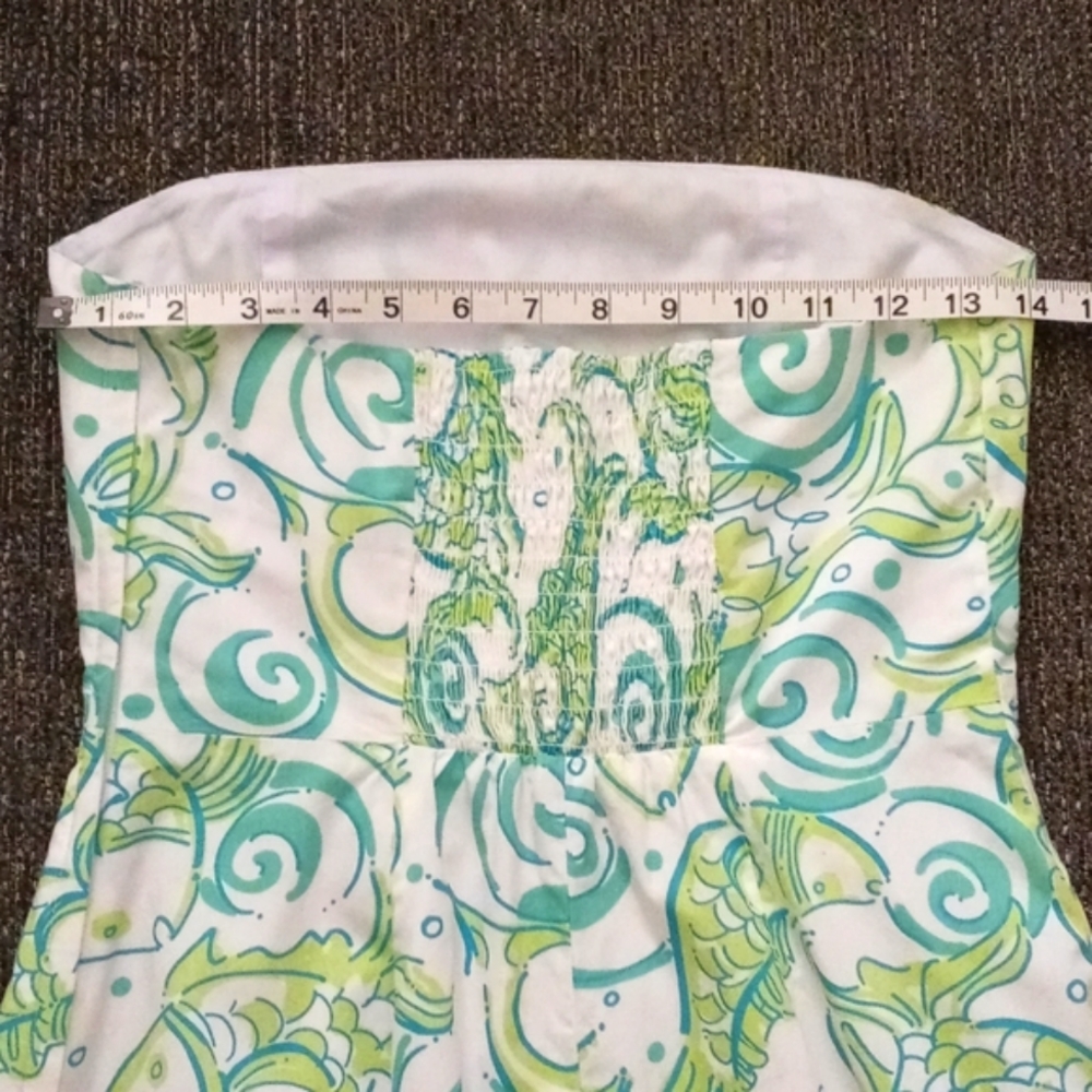 🆕 🐟VTG Lilly Pulitzer🐟 - "School's Out" Strapless Dress - Picture 12 of 16